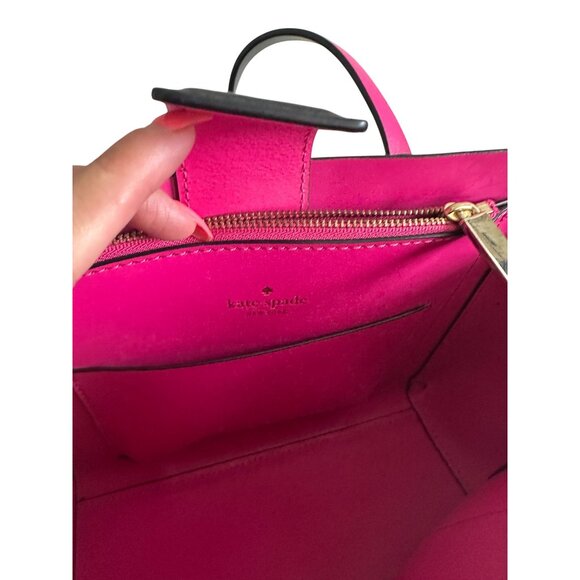 KATE SPADE Black Leather Satchel Crossbody Bag w/ Detachable Strap - Picture 5 of 12